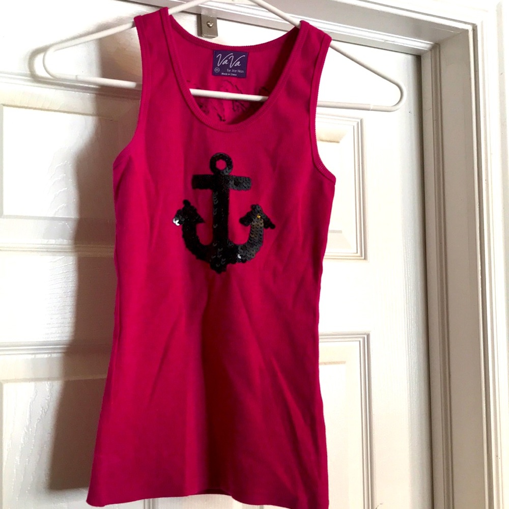 Va Va by Joy Han tank top with sequin anchor